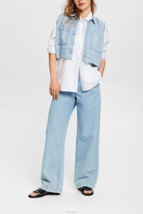 Blouses White Women Esprit Shirt blouse made of 100% cotton V48Z514