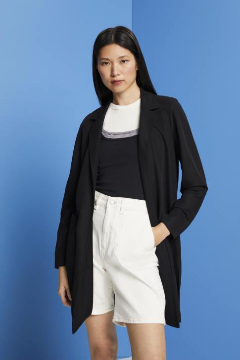 Coats Black Women Esprit Long jersey blazer, LENZING ECOVERO V48Z240