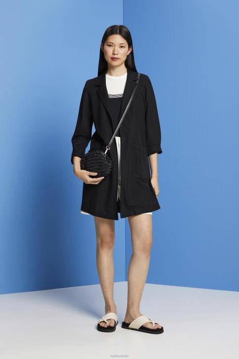 Coats Black Women Esprit Long jersey blazer, LENZING ECOVERO V48Z240