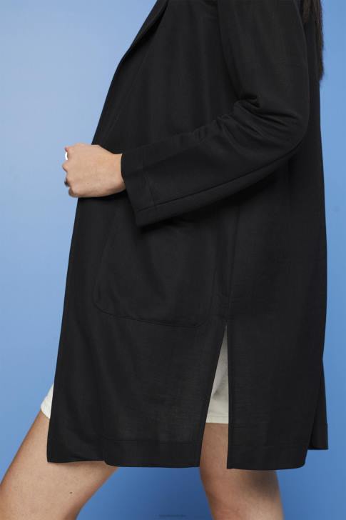 Coats Black Women Esprit Long jersey blazer, LENZING ECOVERO V48Z240