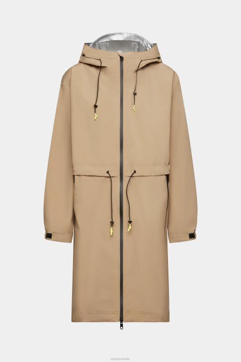 Coats Camel Women Esprit Rain coat with drawstring hood V48Z306