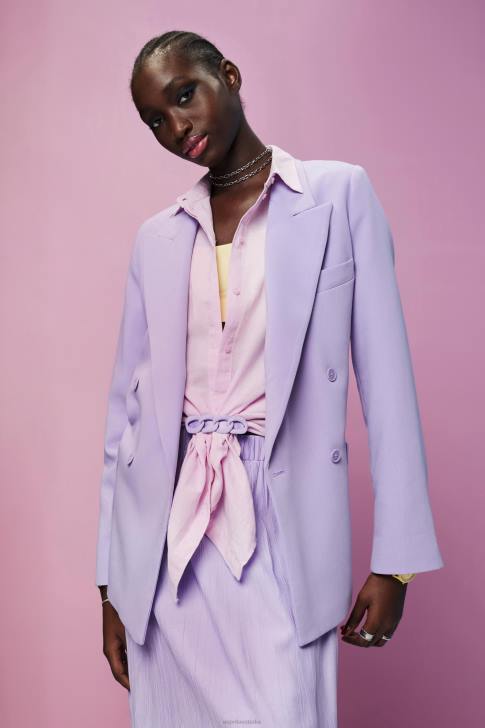 Coats Lavender Women Esprit Double-breasted blazer V48Z256