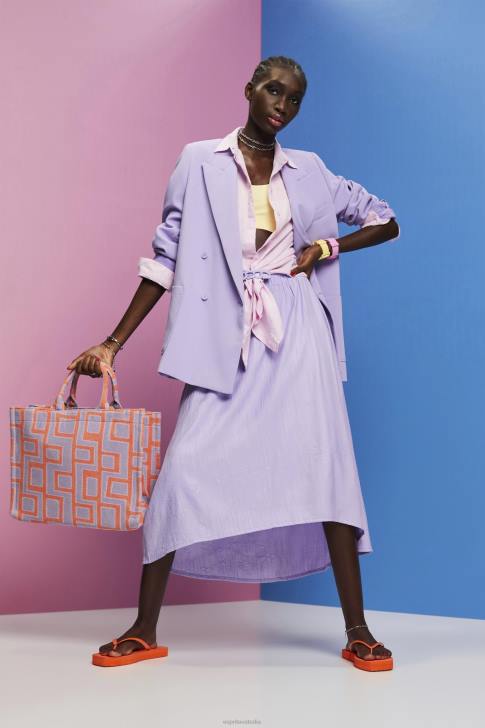 Coats Lavender Women Esprit Double-breasted blazer V48Z256