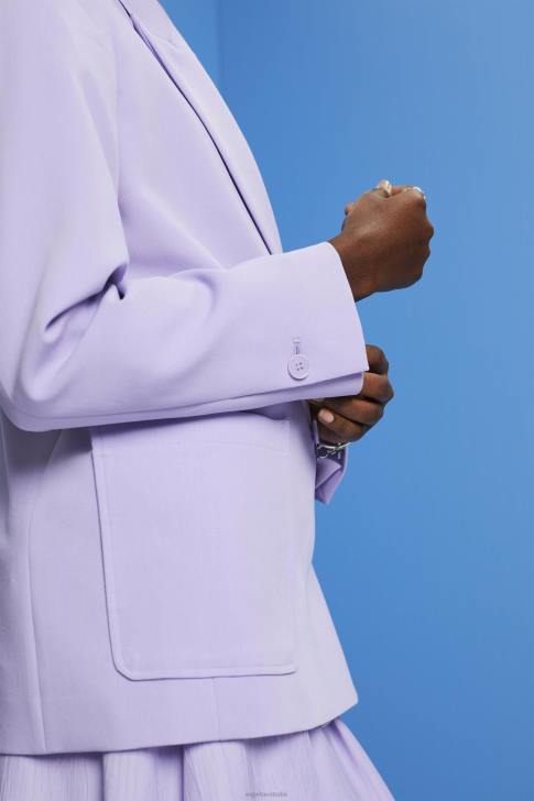 Coats Lavender Women Esprit Double-breasted blazer V48Z256