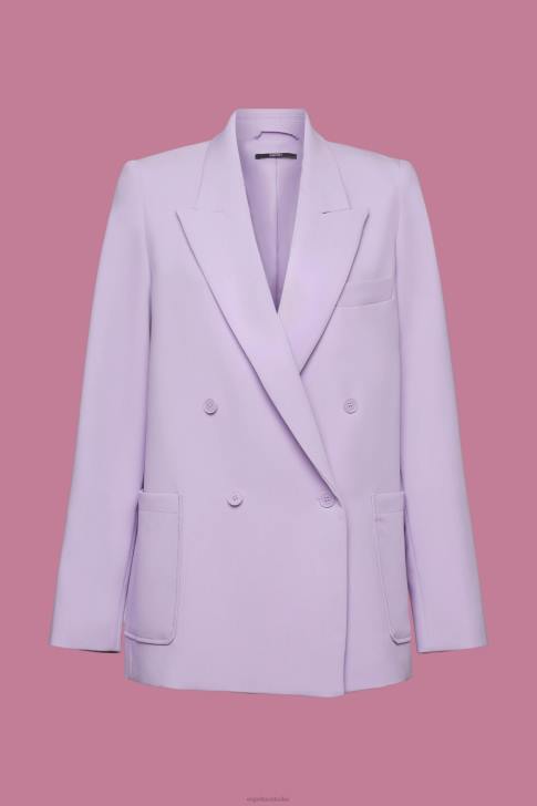 Coats Lavender Women Esprit Double-breasted blazer V48Z256