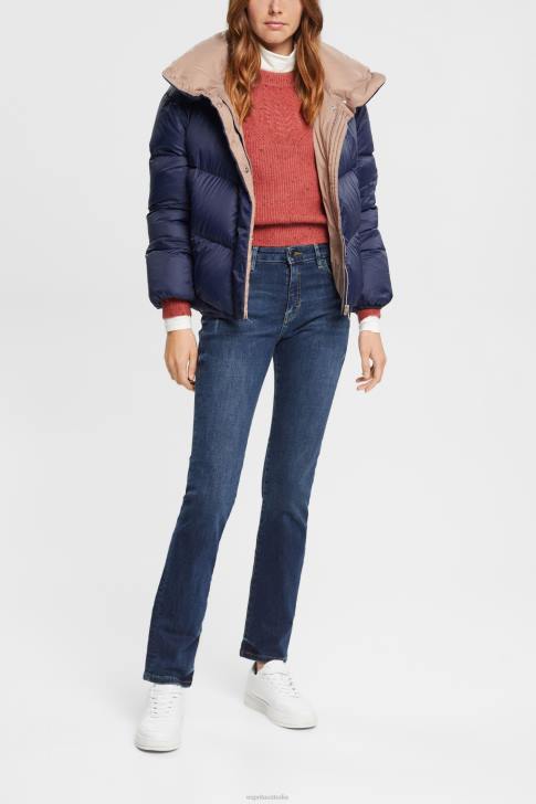 Denim Blue Dark Wash Women Esprit Straight leg jeans V48Z439