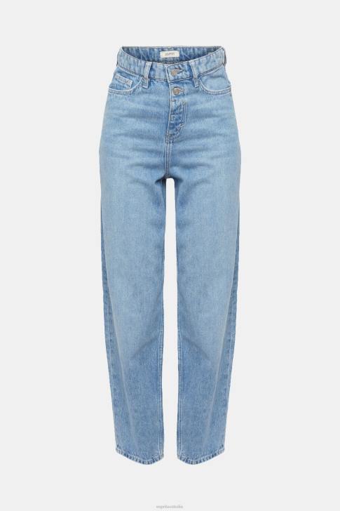 Denim Blue Light Wash Women Esprit High-rise banana fit jeans V48Z321
