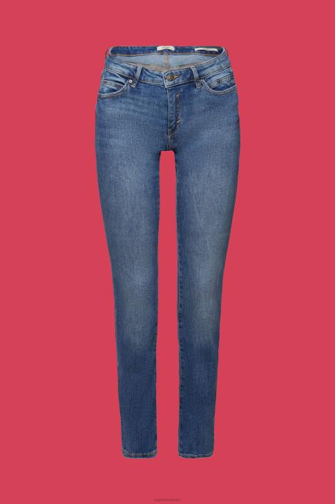 Denim Blue Medium Wash Women Esprit Straight leg jeans V48Z245