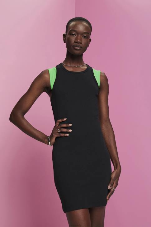 Dresses Black Women Esprit Ribbed jersey dress V48Z285