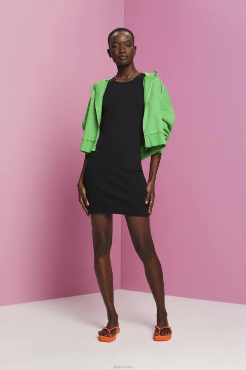 Dresses Black Women Esprit Ribbed jersey dress V48Z285