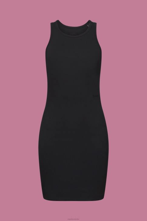Dresses Black Women Esprit Ribbed jersey dress V48Z285