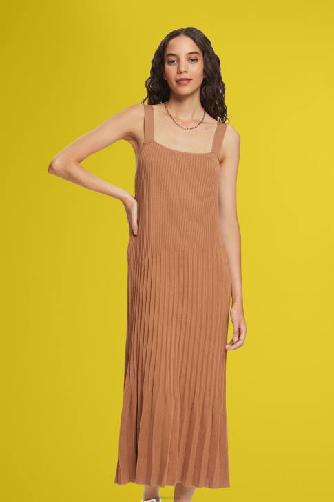 Dresses Brown Women Esprit Pleated strap dress V48Z491