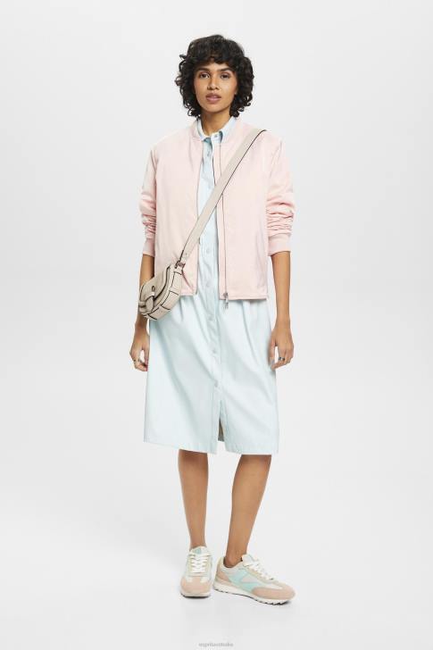 Dresses Light Aqua Green Women Esprit Faux leather shirt dress V48Z295