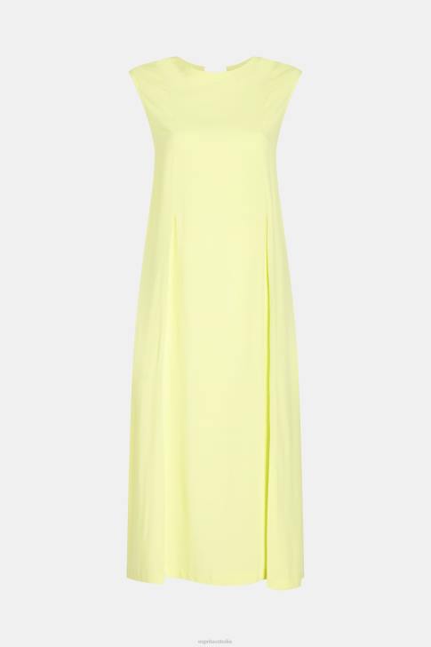 Dresses Lime Yellow Women Esprit RAYON SILK Tank Dress V48Z452