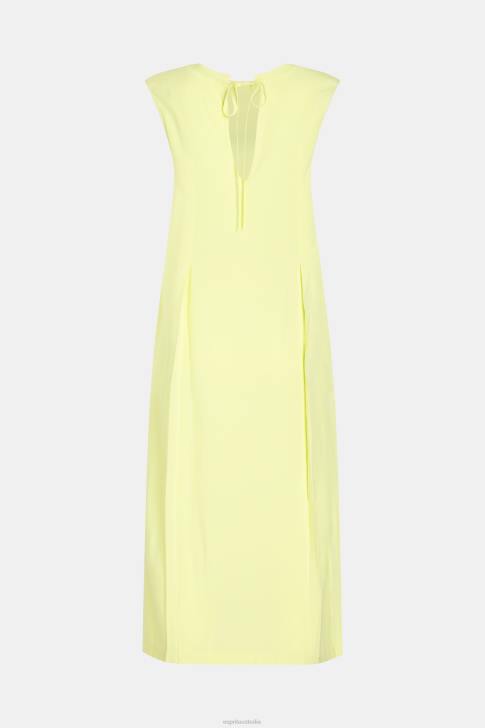 Dresses Lime Yellow Women Esprit RAYON SILK Tank Dress V48Z452