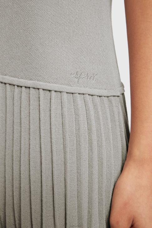Dresses Medium Grey Women Esprit Pleated peplum dress V48Z487