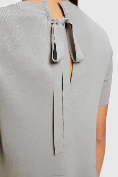 Dresses Medium Grey Women Esprit Pleated peplum dress V48Z487