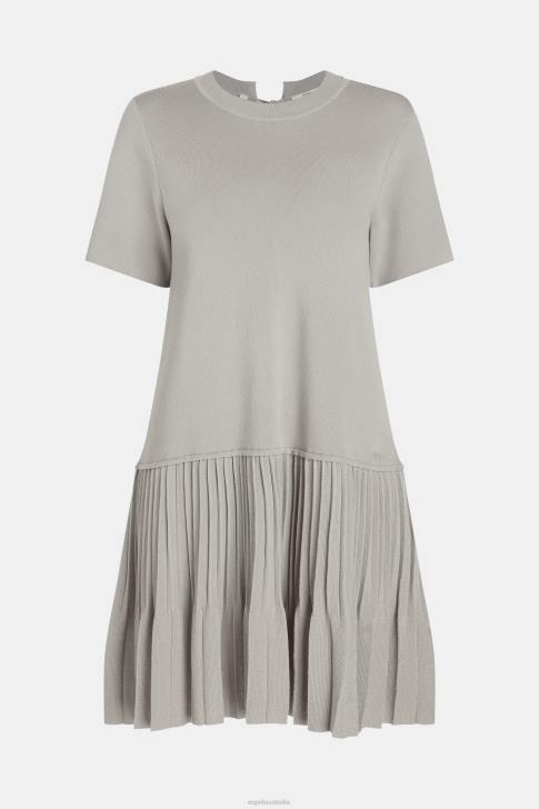 Dresses Medium Grey Women Esprit Pleated peplum dress V48Z487