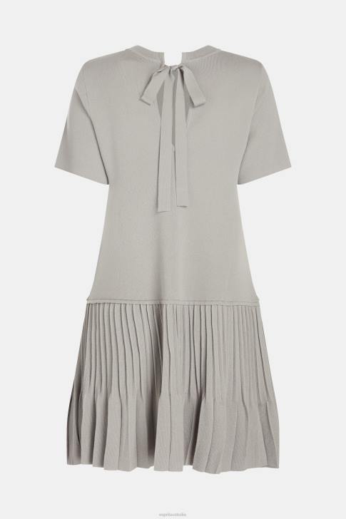 Dresses Medium Grey Women Esprit Pleated peplum dress V48Z487