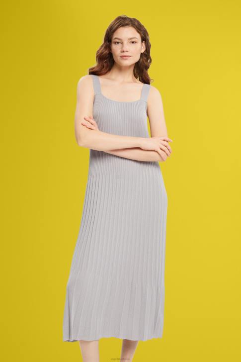 Dresses Medium Grey Women Esprit Pleated strap dress V48Z490