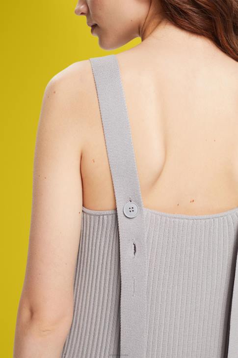 Dresses Medium Grey Women Esprit Pleated strap dress V48Z490