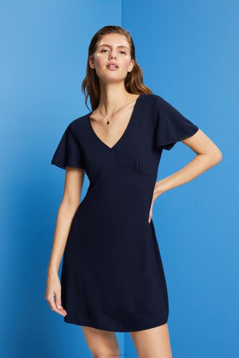 Dresses Navy Women Esprit Jersey dress with bell sleeves V48Z64