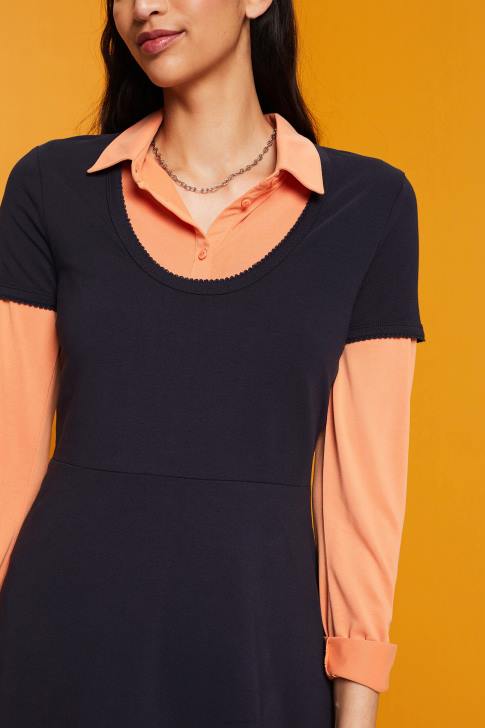 Dresses Navy Women Esprit Jersey mini dress V48Z61