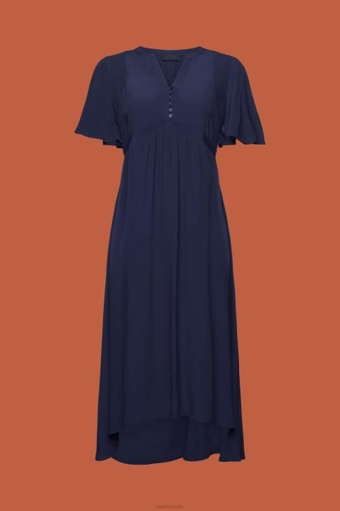 Dresses Navy Women Esprit Midi dress with a fixed tie belt V48Z231