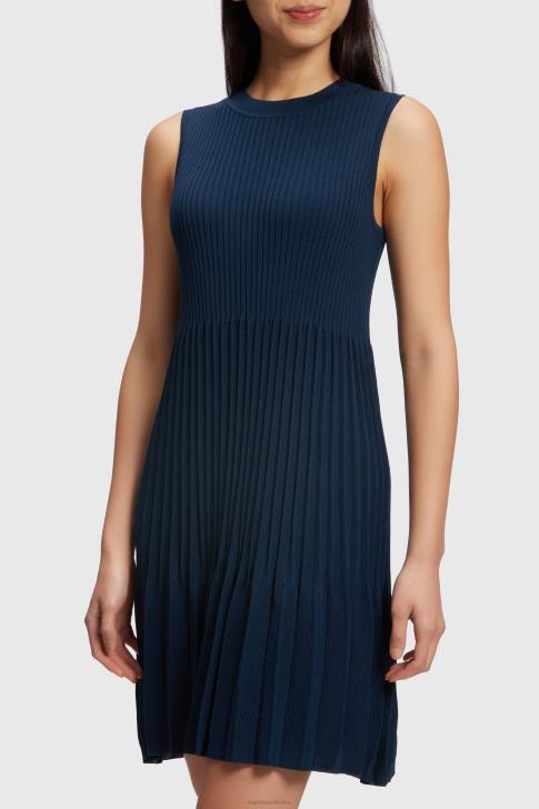 Dresses Navy Women Esprit Pleated fit and flare dress V48Z384
