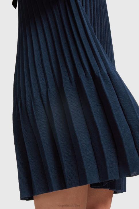 Dresses Navy Women Esprit Pleated fit and flare dress V48Z384