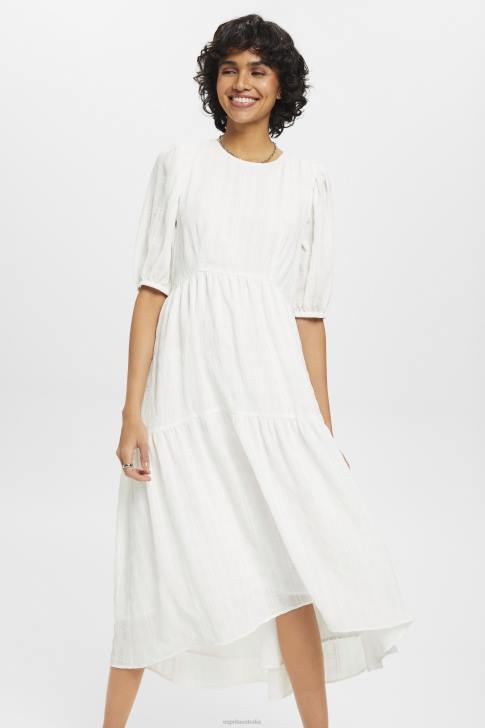 Dresses Off White Women Esprit Lightweight midi dress with balloon sleeves V48Z294