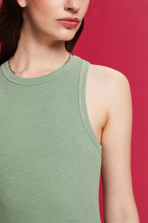 Dresses Pale Khaki Women Esprit Fabric mix mini dress V48Z70