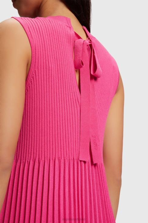 Dresses Pink Fuchsia Women Esprit Pleated fit and flare dress V48Z385
