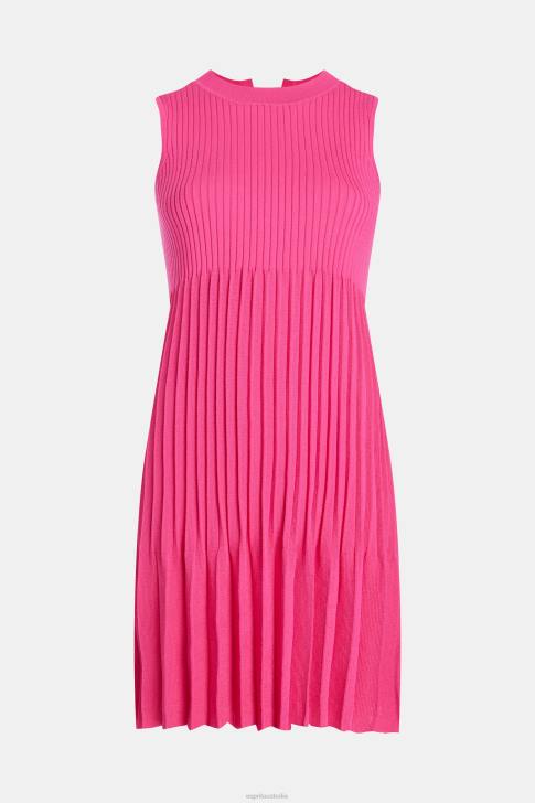 Dresses Pink Fuchsia Women Esprit Pleated fit and flare dress V48Z385