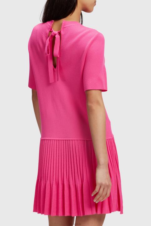 Dresses Pink Fuchsia Women Esprit Pleated peplum dress V48Z380