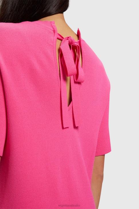 Dresses Pink Fuchsia Women Esprit Pleated peplum dress V48Z380