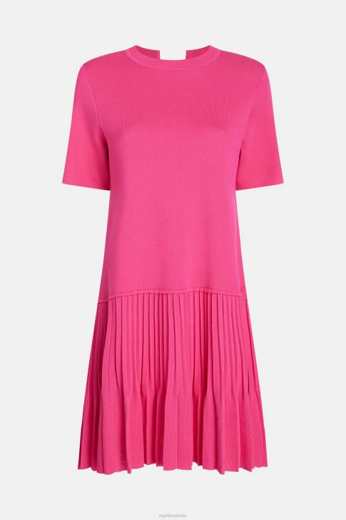 Dresses Pink Fuchsia Women Esprit Pleated peplum dress V48Z380