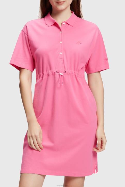 Dresses Pink Women Esprit Dolphin Tennis Club Pleated Polo Dress V48Z503
