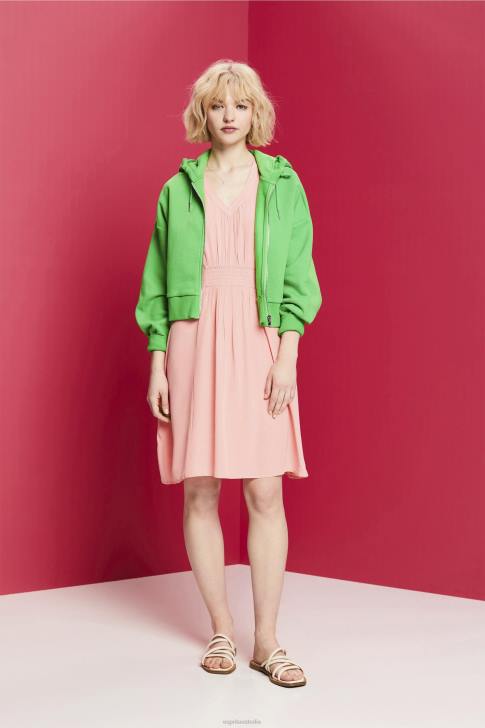 Dresses Pink Women Esprit Mini dress with a smocked waist V48Z229