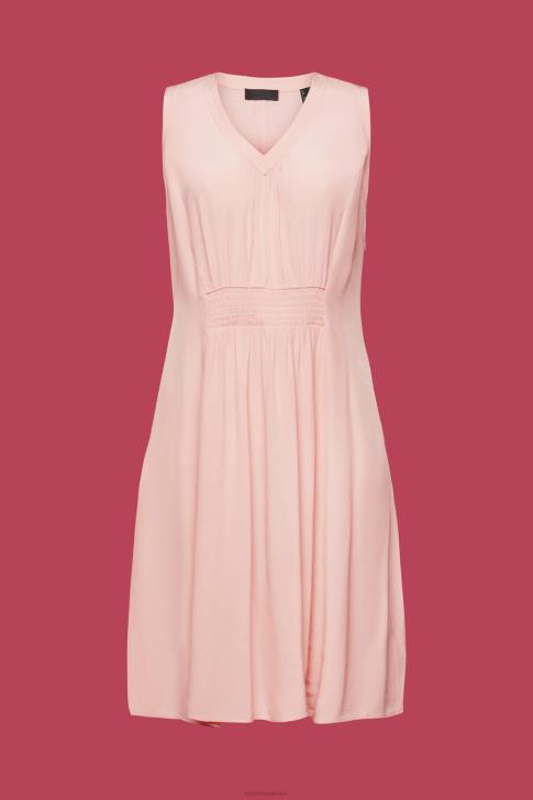 Dresses Pink Women Esprit Mini dress with a smocked waist V48Z229