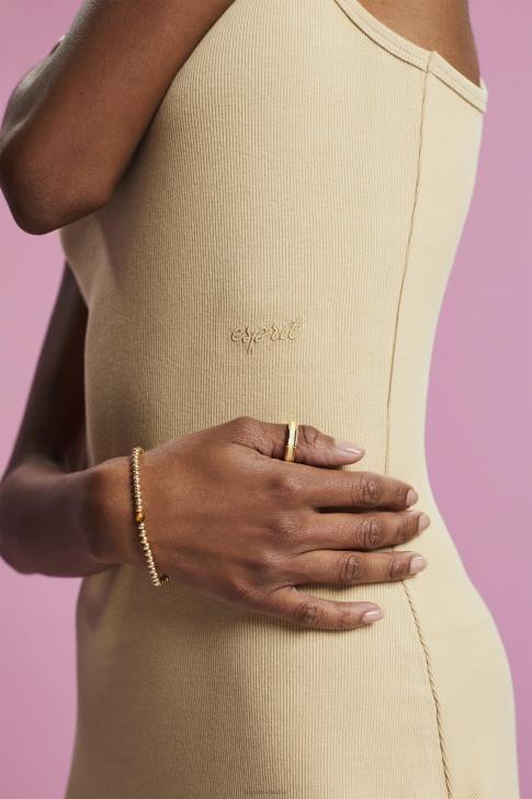 Dresses Sand Women Esprit Ribbed jersey dress V48Z286