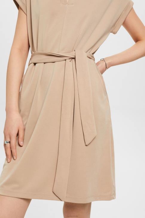 Dresses Taupe Women Esprit V-necked midi dress V48Z74