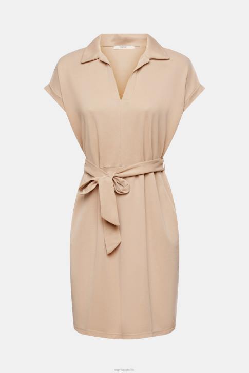 Dresses Taupe Women Esprit V-necked midi dress V48Z74