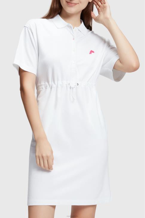 Dresses White Women Esprit Dolphin Tennis Club Pleated Polo Dress V48Z502