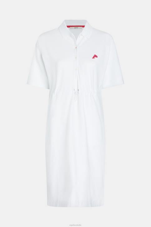 Dresses White Women Esprit Dolphin Tennis Club Pleated Polo Dress V48Z502