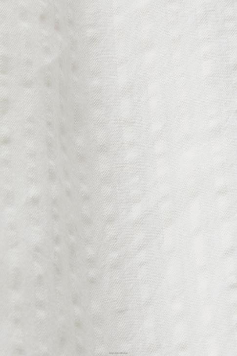 Dresses White Women Esprit Midi shirt dress with a tie belt, cotton blend V48Z235