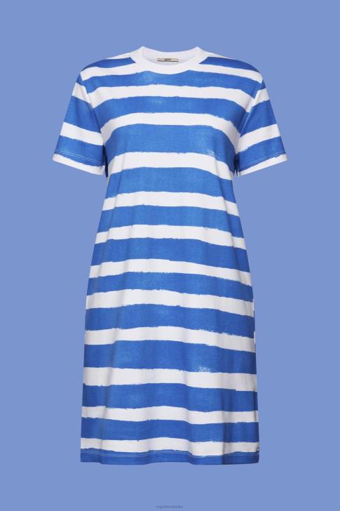 Dresses White Women Esprit Striped T-Shirt Dress V48Z182