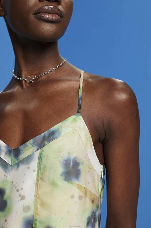 Dresses Yellow Women Esprit Patterned organza midi dress V48Z197