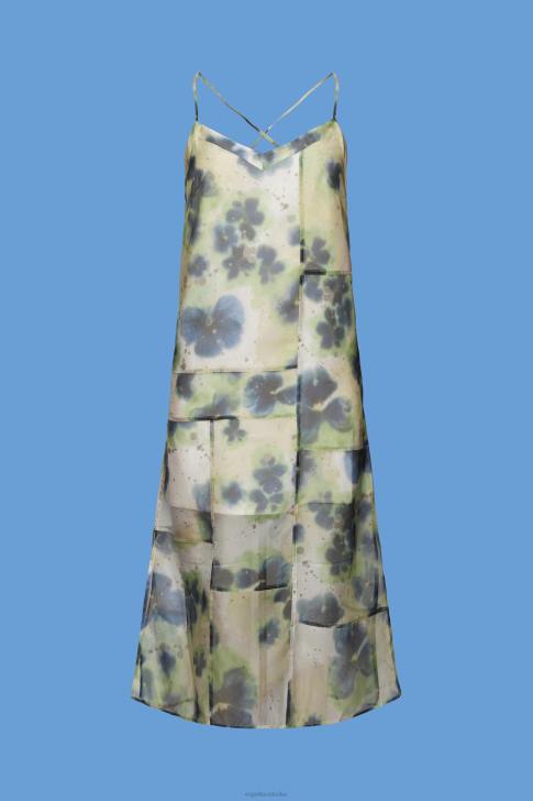 Dresses Yellow Women Esprit Patterned organza midi dress V48Z197