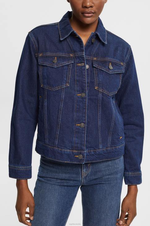 Jackets Blue Dark Wash Women Esprit Denim jacket V48Z554